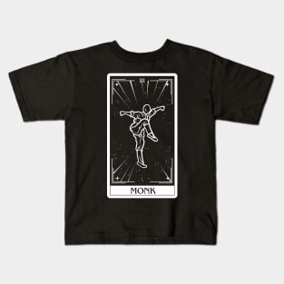 Monk Tarot Card D&D Nat 20 Dungeons & Dragons Kids T-Shirt